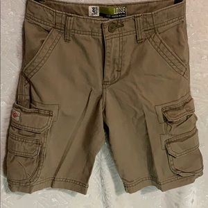 Boys khaki cargo shorts